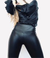 Luxe Label Black Leggings - BombomdoBrasil